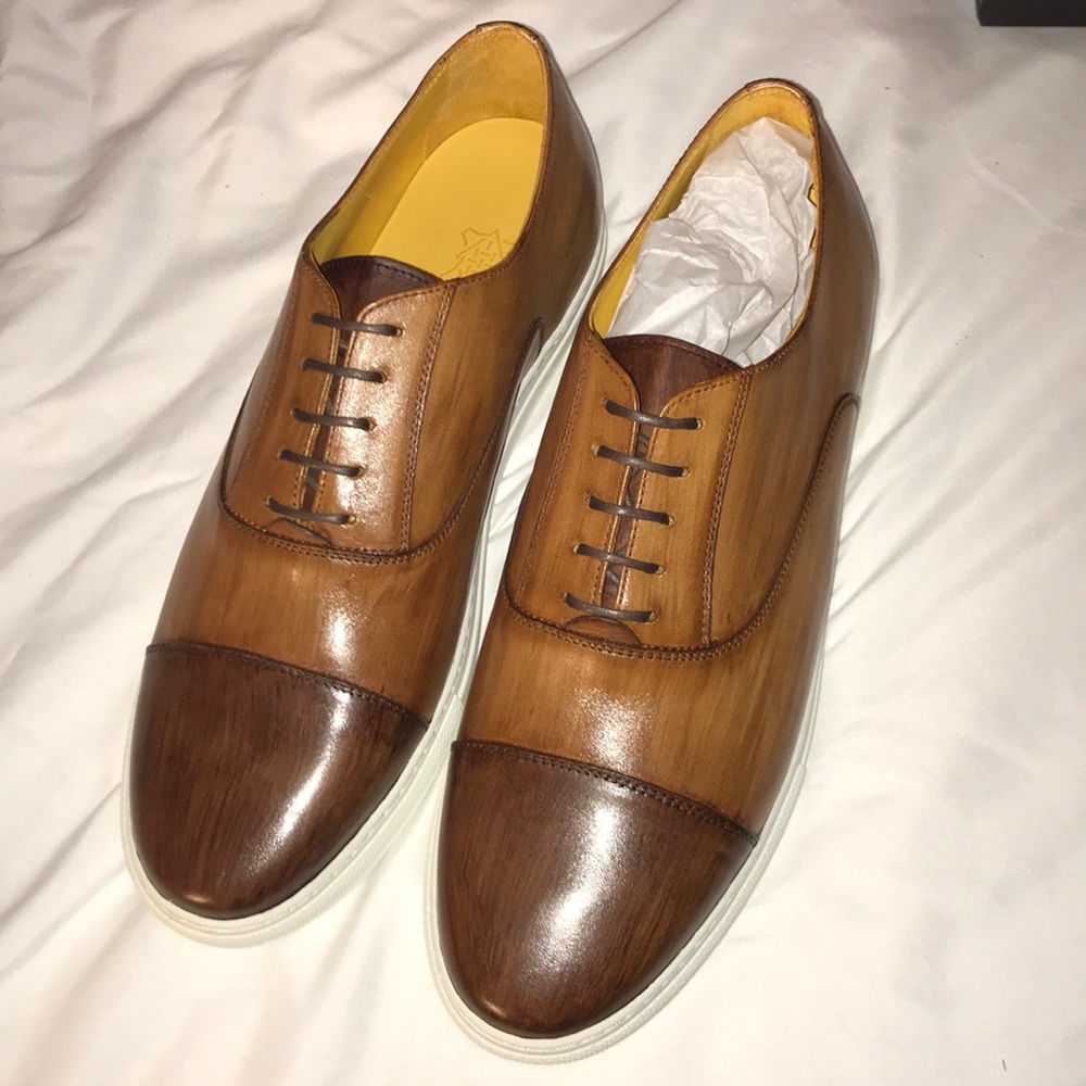 Undandy Dress Casual Shoes Brown Leather New
